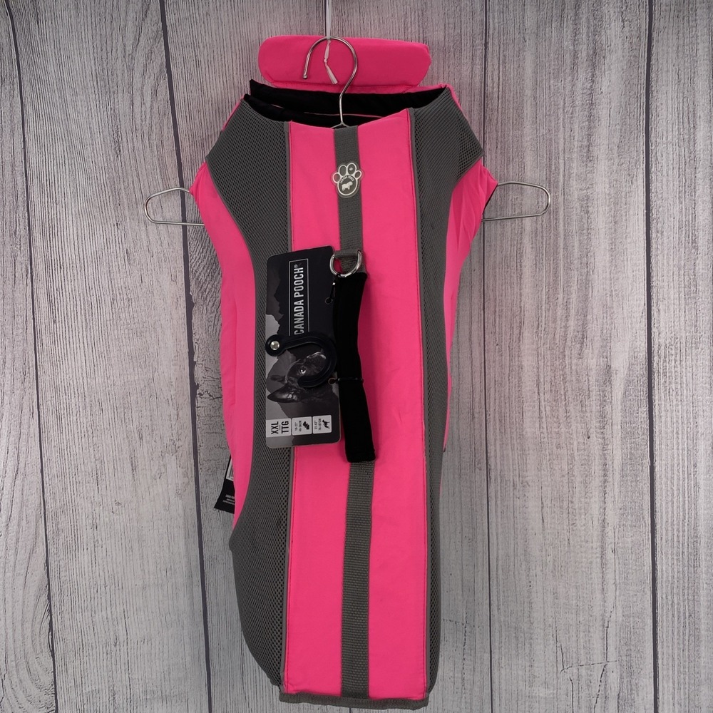 Canada Pooch Wave Rider Life Vest XXL Pink Gray Swim Jacket Boat Lake Reflective